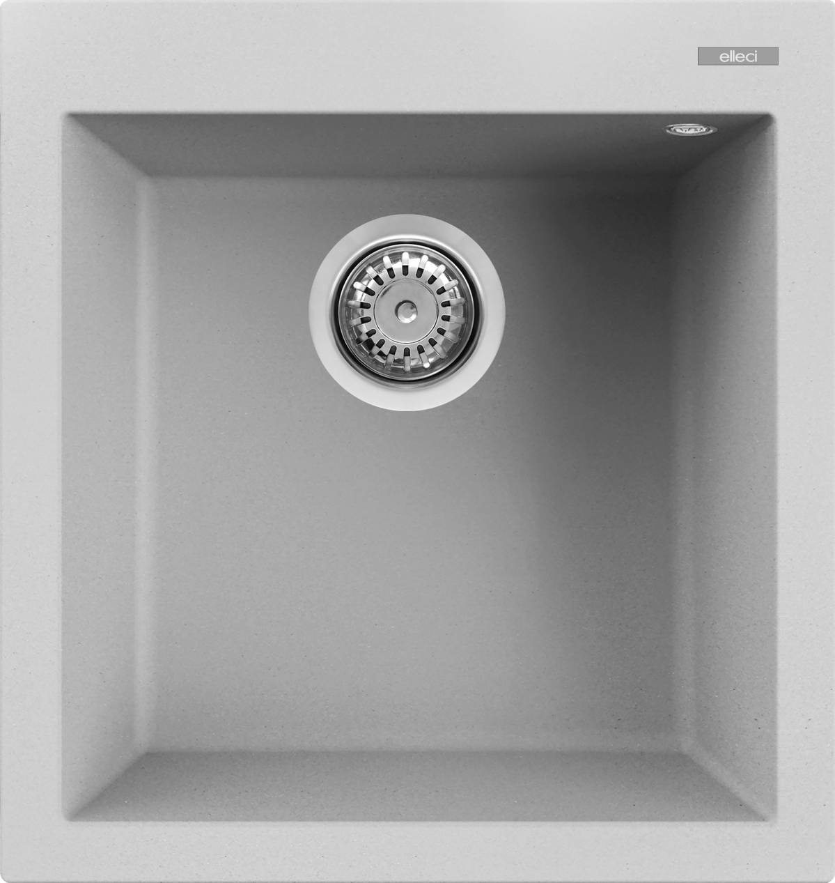 Elleci Quadra 102 Lavello Incasso 1 Vasca 47 x 50 cm in Granitek Alluminio