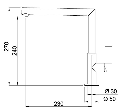 Elleci Ares MMKARE79 - Miscelatore Monocomando Cucina in Metaltek Alluminio con Canna Girevole