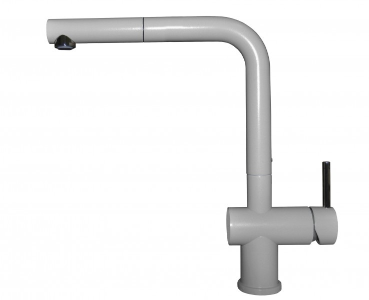 Elleci Stream Plus MMKSTP79 - Miscelatore Monocomando in Metaltek Aluminium con Canna Girevole e Doccetta Estraibile