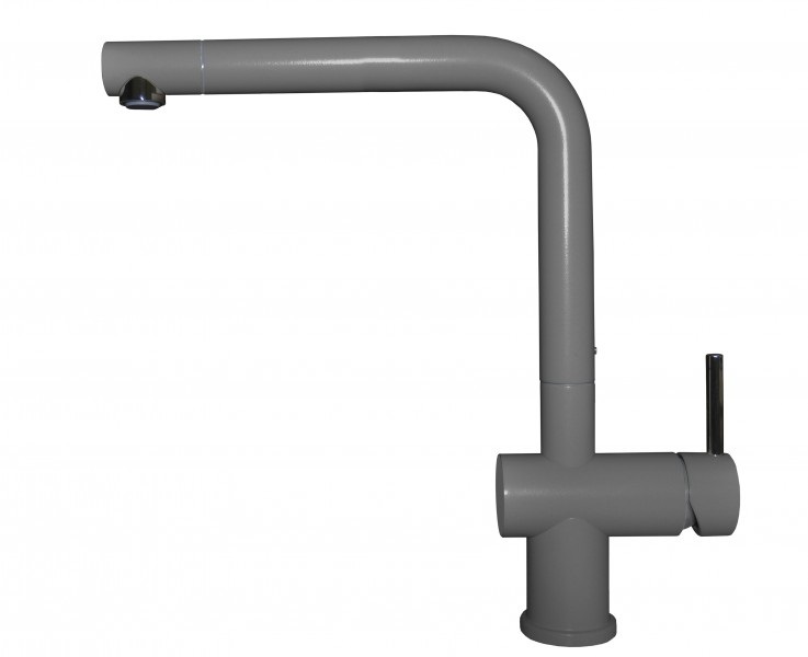 Elleci MMKSTR73 Miscelatore Monocomando Cucina in Metaltek Titanium con Canna Girevole