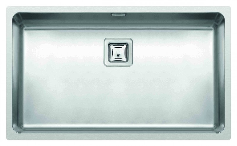 Elleci W-Square 700 Lavello 1 Vasca Rettangolare in Acciaio Inox Satinato AISI 304 - Installazione Sottotop/Filotop/Semifilo