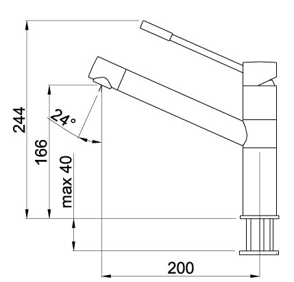 Elleci MIKSAVCR Miscelatore Monocomando Cucina con Canna Girevole - Finitura Cromato