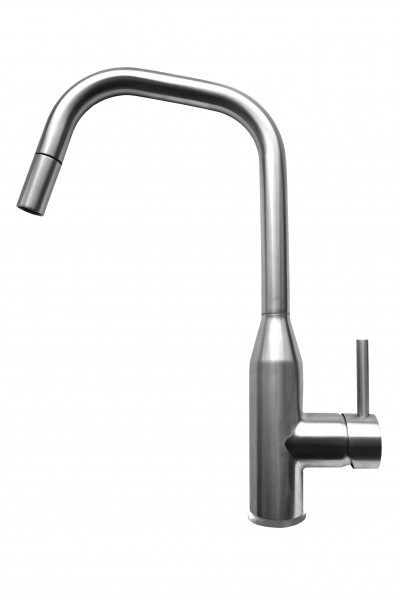 Elleci Dora Plus Miscelatore Monocomando Inox con Doccetta Estraibile e Canna Girevole