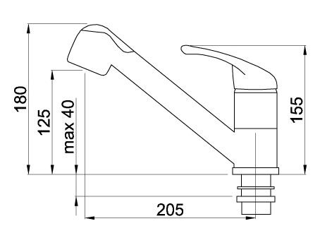 Elleci Venere Miscelatore Monocomando Cucina con Doccetta Estraibile, Canna Girevole, Finitura Cromato