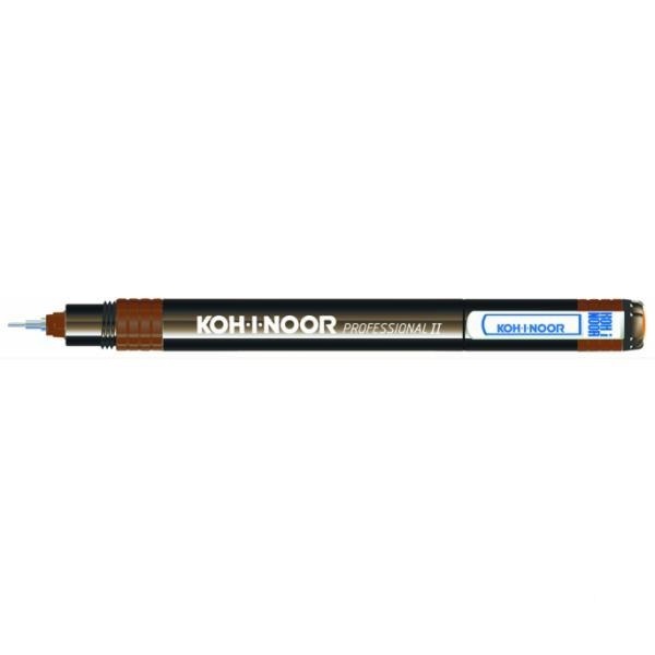 Koh-I-Noor Penna a china Professional - Tratto 0,5 mm - Colore Nero - Punta Calibrata in Acciaio