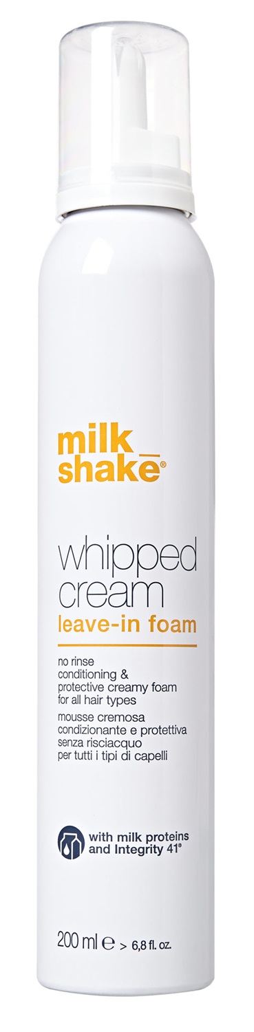 Milk_Shake Whipped Cream Leave-In Foam Mousse Condizionante 200 ml per Tutti i Tipi di Capelli - Idratante e Protettivo