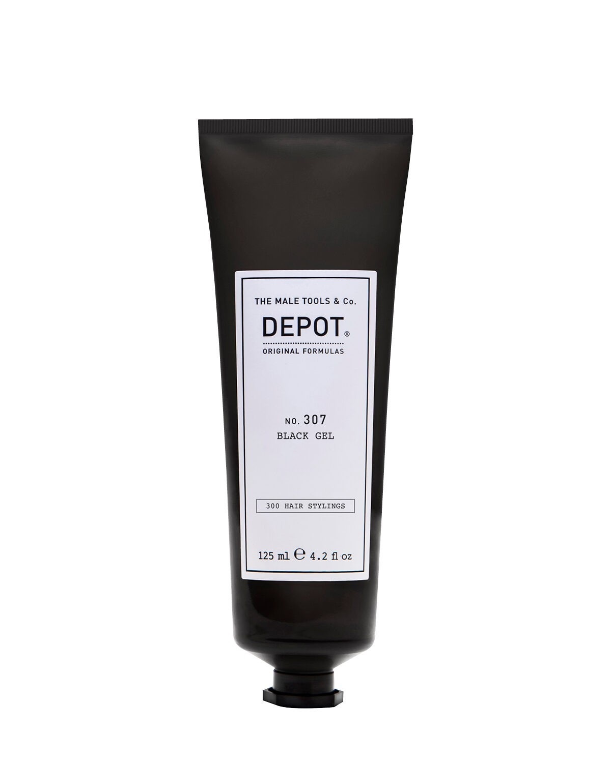 Depot No. 307 Black Gel 125 ml - Gel Fissativo Nero per Capelli Brizzolati con Effetto Coprente