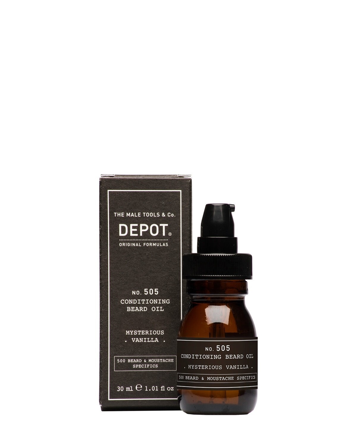 DEPOT No.505 Conditioning Beard Oil - Mysterious Vanilla 30 ml, Olio Condizionante per Barba che Nutre e Dona Lucentezza