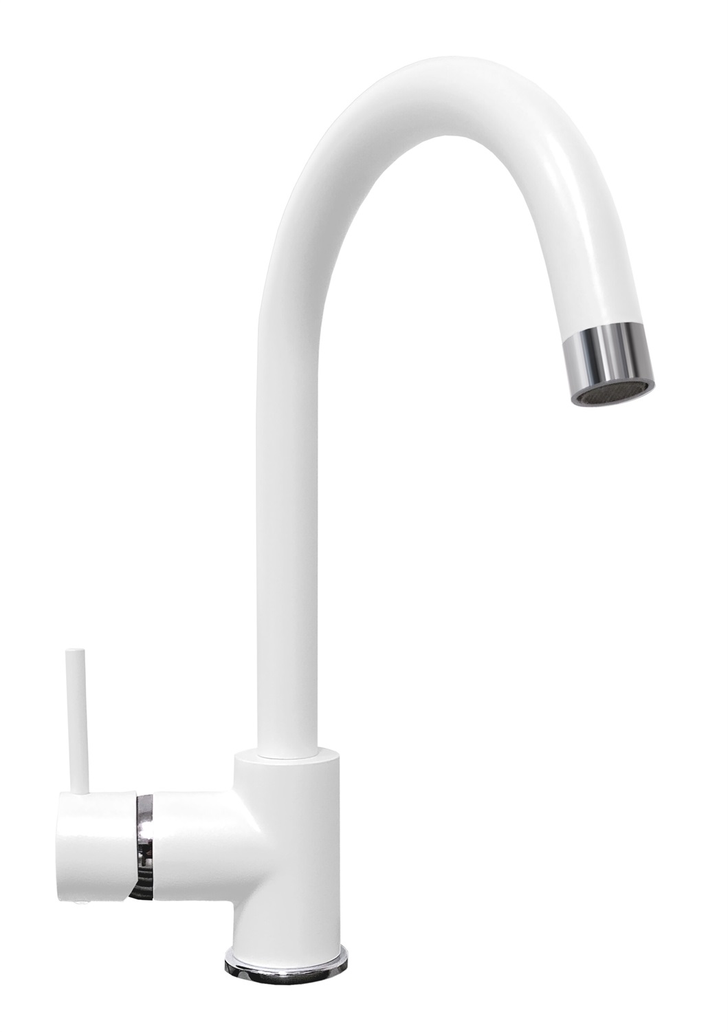 Plados Miscelatore Cucina Monocomando in Ultragranit Colore Jasmine con Canna Tubolare