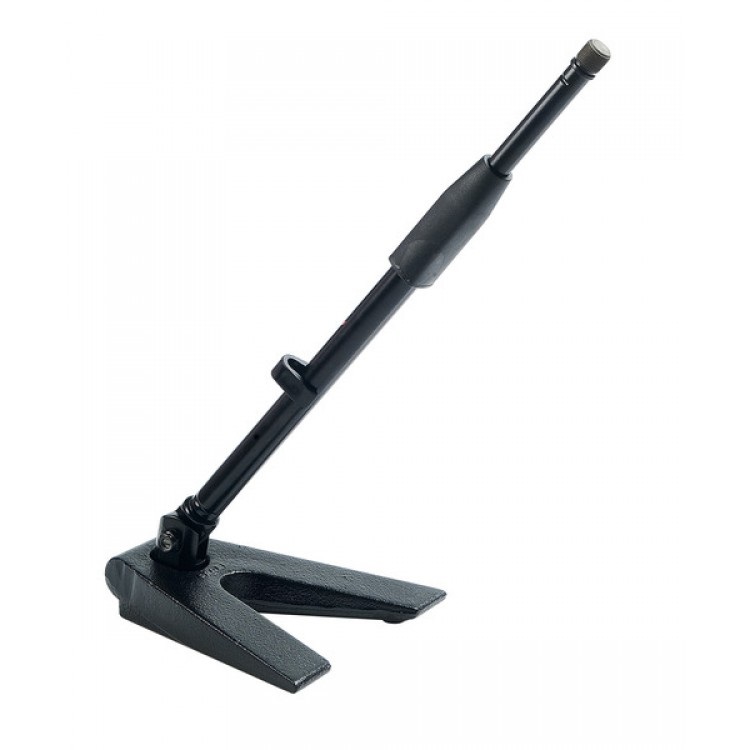 Proel DST110BK - Supporto per Microfono da Tavolo con Base Triangolare in Ghisa Pesante e Asta Telescopica, Nero Opaco