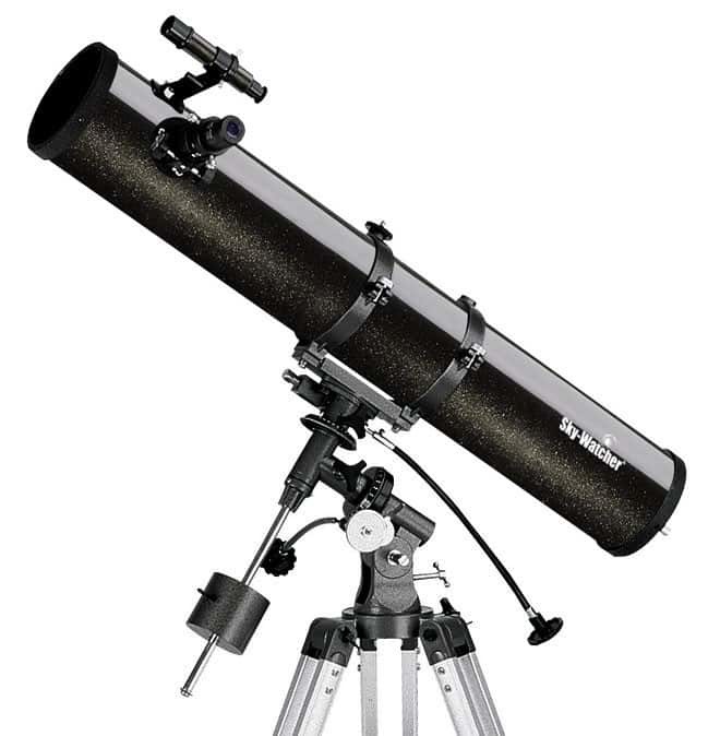 Sky-Watcher Telescopio Riflettore Newton 114/900 con Montatura Equatoriale EQ1, Apertura 114mm, Lunghezza Focale 900mm, Nero
