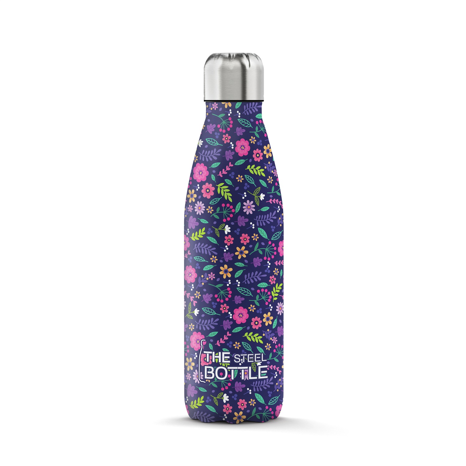 The Steel Bottle - Borraccia Termica in Acciaio Inox 500 ml con Isolamento Sottovuoto e Design Cartoon Flowers