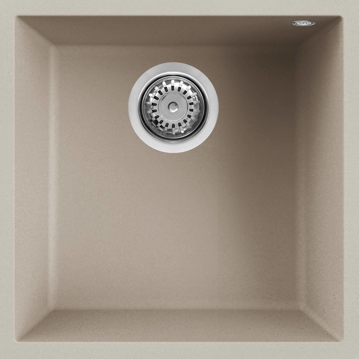 Elleci Quadra 102 Lavello Sottopiano 1 Vasca 44x44 cm Keratek Plus Champagne