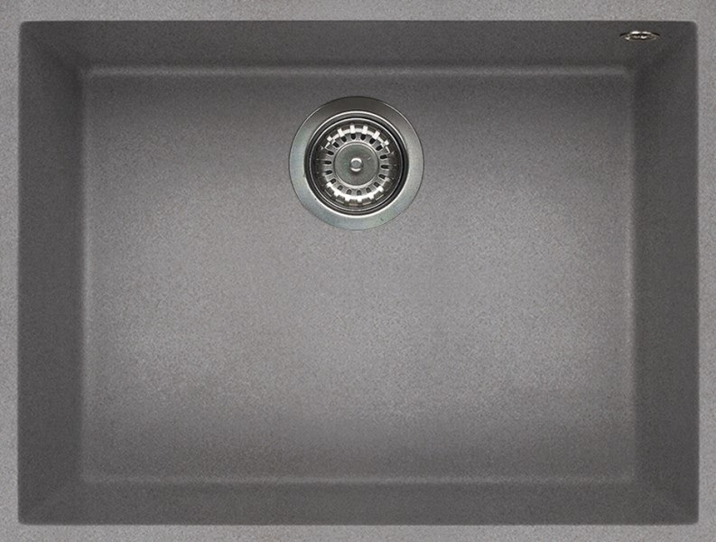 Elleci Lavello Quadra 110 Sottopiano 1 Vasca 58x44 cm Granitek Grigio Cemento