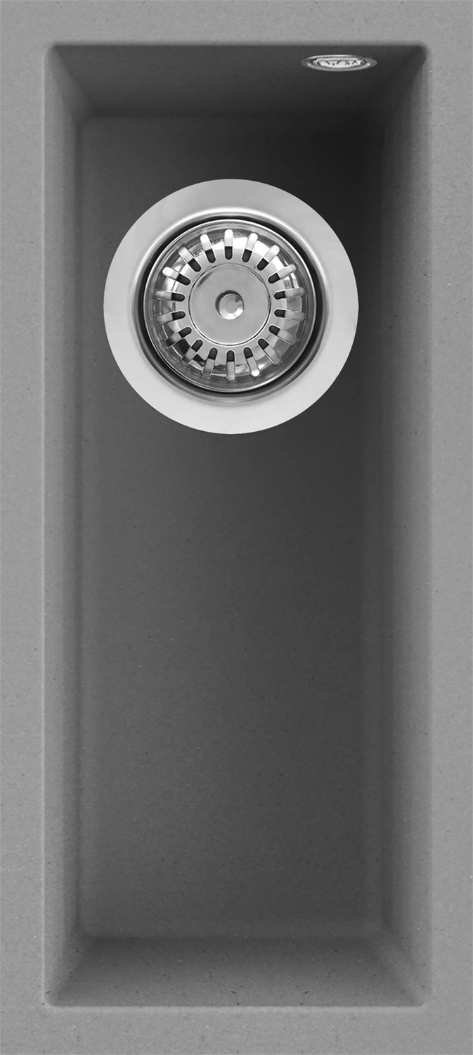 Elleci Lavello Quadra 50 Sottotop 20x44 cm 1 Vasca Granitek Grigio Cemento