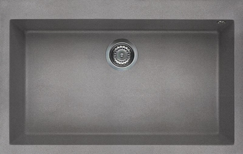 Elleci Quadra 130 Lavello da Incasso 1 Vasca in Granitek Cemento - Dimensioni 790 x 500 mm