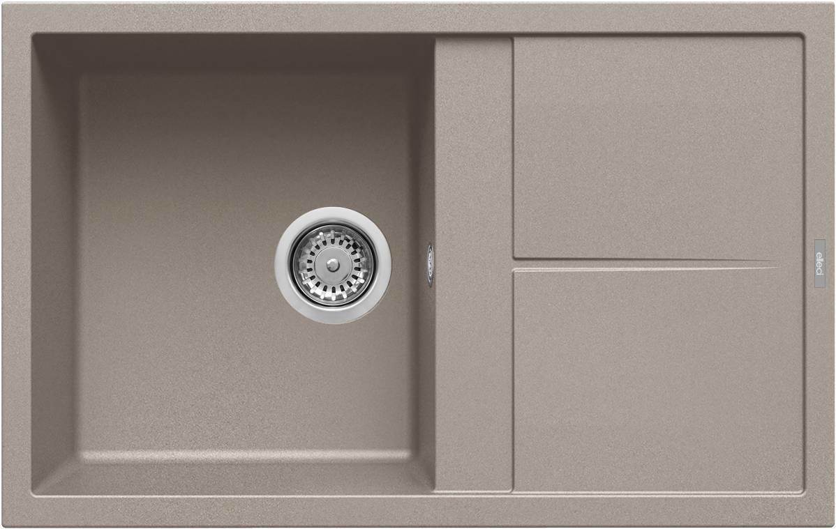 Elleci Unico 300 Lavello Composito 1 Vasca Reversibile 79 x 50 cm Granitek Tortora