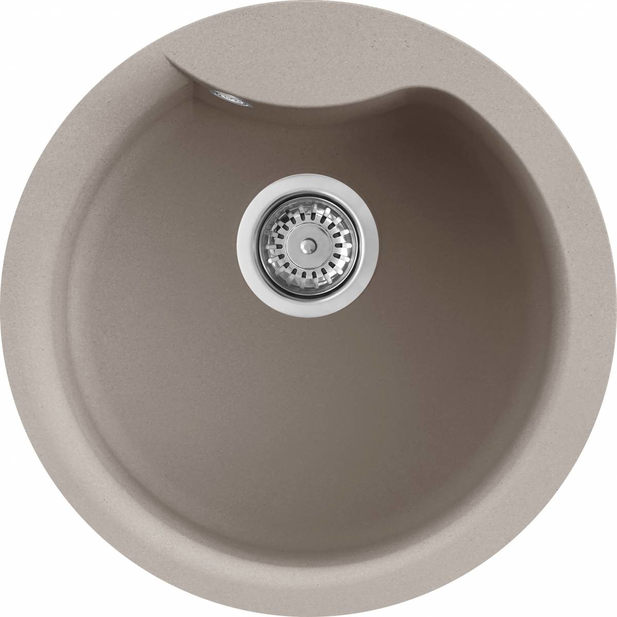 Elleci Ego Round Lavello Composito 1 Vasca Circolare Diametro 48,5 cm Finitura Granitek Tortora 43