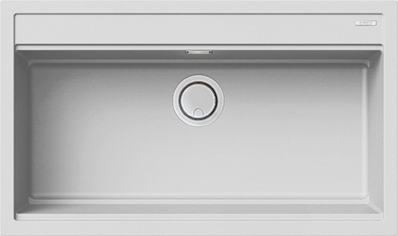 Elleci Best 360 Lavello da Incasso 1 Vasca 86 x 51 cm in Granitek Bianco con Bordo Salva Goccia