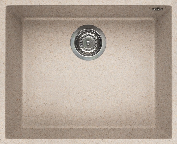 Elleci Quadra 105 Lavello Sottotop 1 Vasca Rettangolare in Granitek Avena 54 x 44 cm