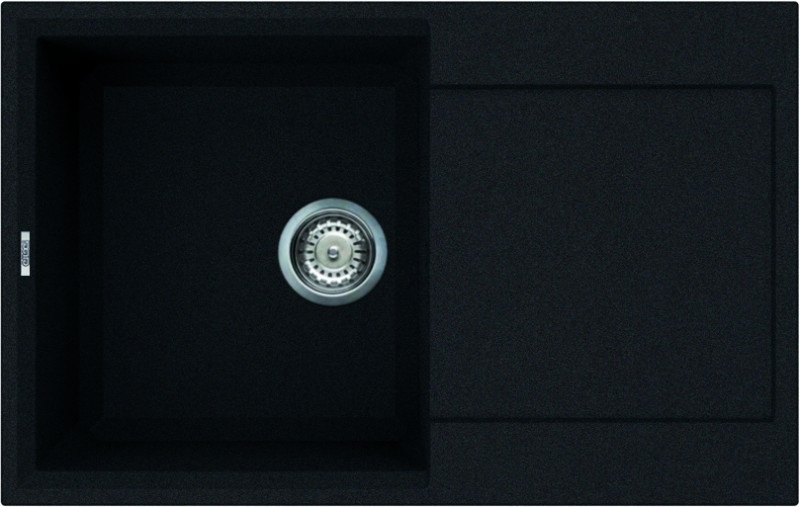 Elleci Easy 300 Lavello Montato su Piano Rettangolare in Granitek Antracite con 1 Vasca e Gocciolatoio Reversibile