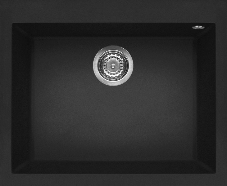 Elleci Quadra 110 Lavello da Incasso 1 Vasca 61x50 cm in Granitek Nero - LGQ11040