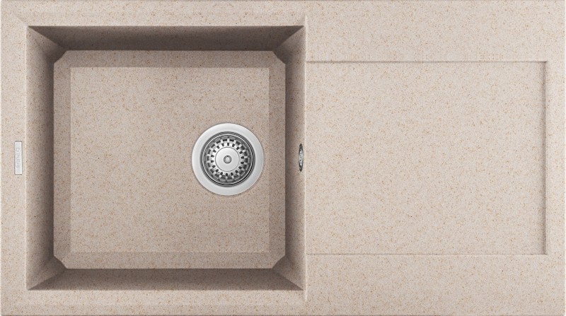 Elleci Easy 290 Lavello da Incasso 1 Vasca 780x435 mm in Granitek Avena con Gocciolatoio Reversibile