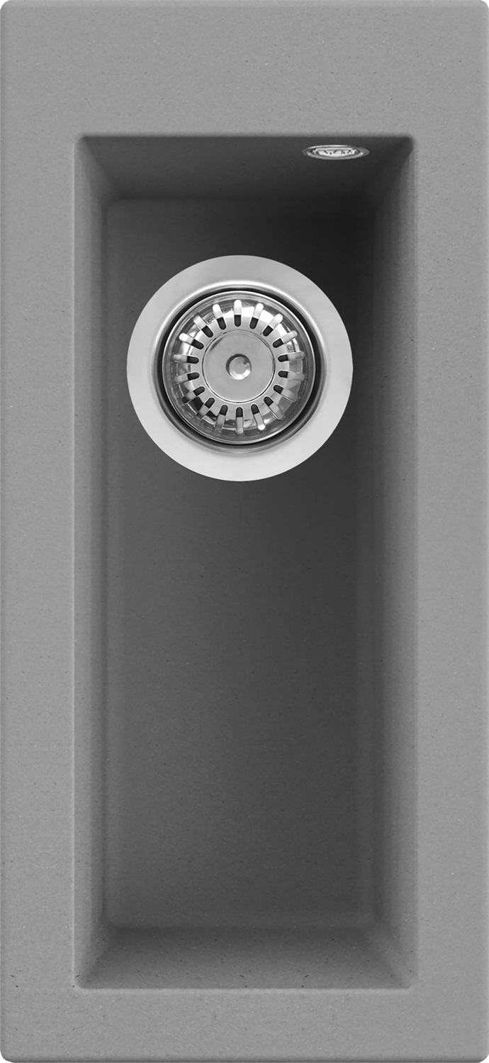 Elleci Quadra 50 Lavello da Incasso 1 Vasca 23x50 cm Finitura Granitek Matt Cemento Grigio