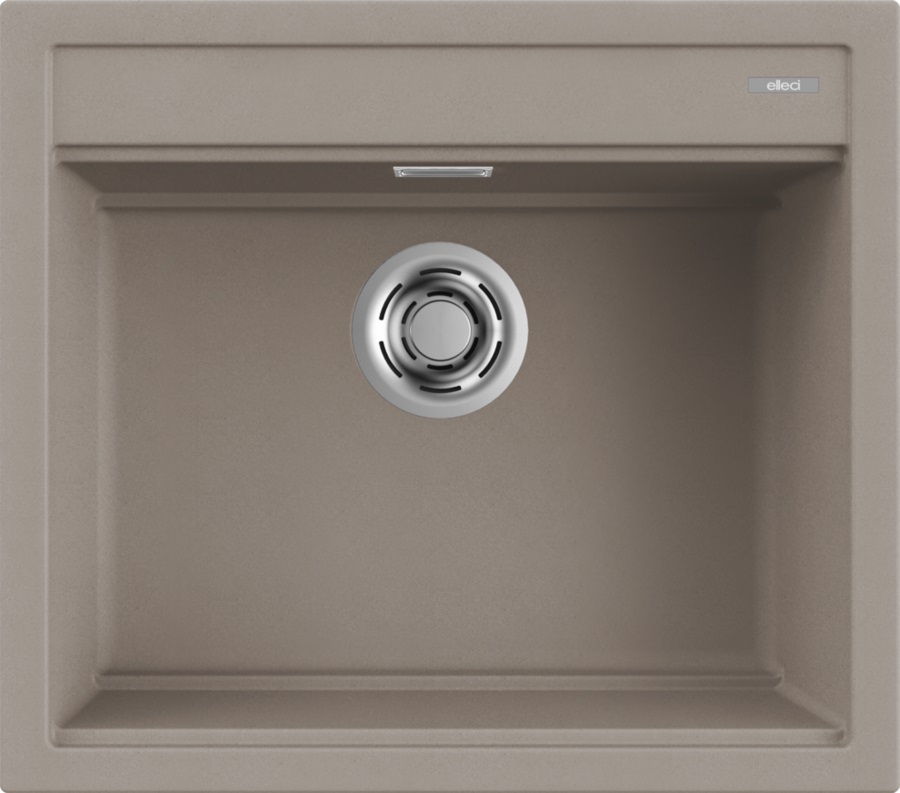 Elleci Best 105 Lavello da Incasso 1 Vasca 57x51 cm in Granitek Tortora