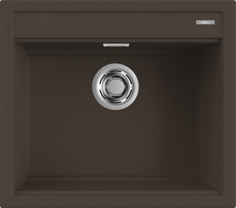 Elleci Best 105 Lavello Cucina 1 Vasca Rettangolare in Granitek Espresso 57x51 cm