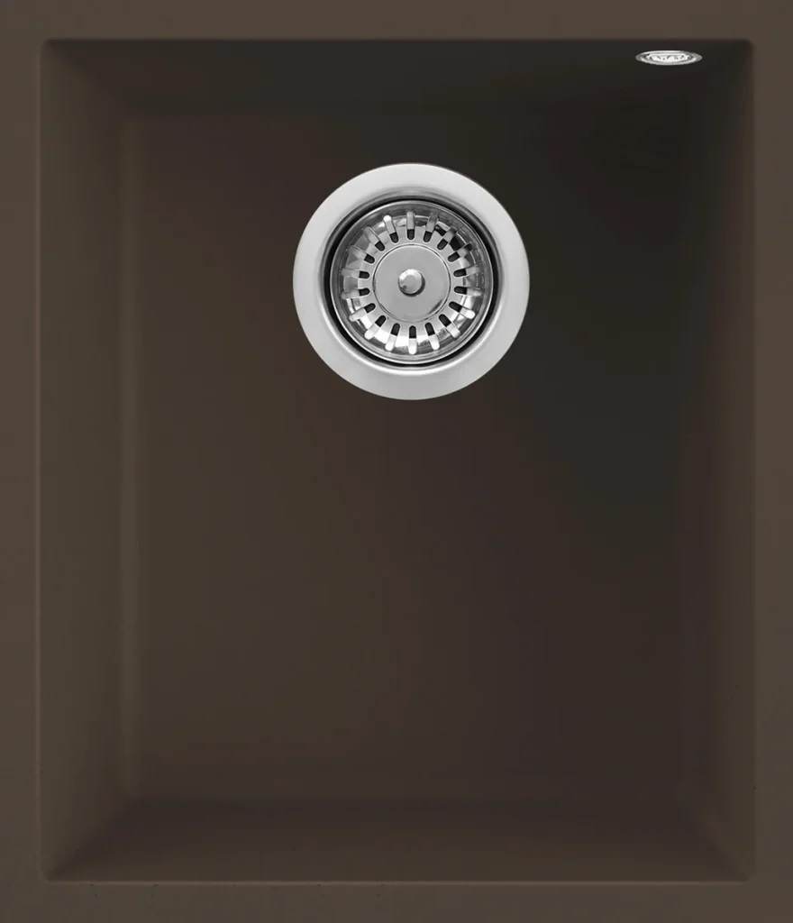 Elleci Quadra 100 Sottotop Lavello Sottopiano 1 Vasca 38x44 cm Granitek Espresso