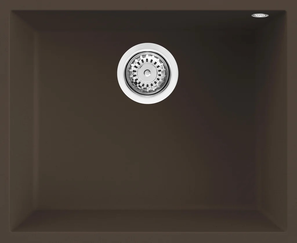 Elleci Quadra 105 Sottotop Lavello 1 Vasca 54x44 cm Granitek Espresso