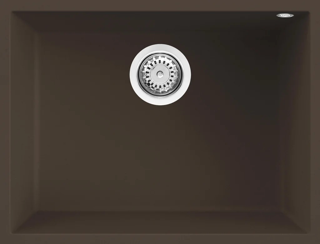 Elleci Quadra 110 Lavello Sottotop 1 Vasca 58x44 cm Granitek Espresso