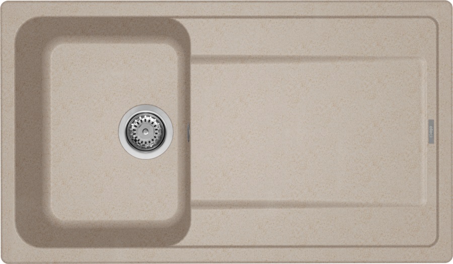 Elleci LG240051 Lavello da Cucina 1 Vasca con Gocciolatoio Reversibile 86x50 cm in Granitek Avena 51 - Serie Life 400