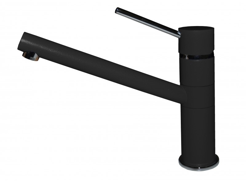 Elleci Sava Miscelatore Monocomando Cucina Keratek Plus Nero con Canna Girevole
