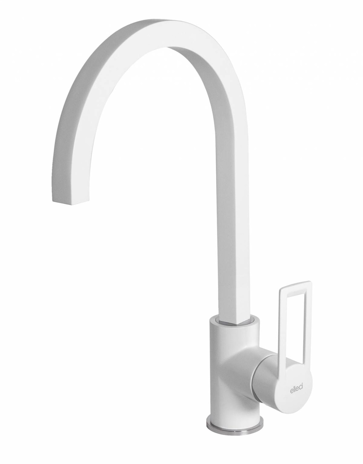 Elleci Bridge MKKBRI96 - Miscelatore Cucina Monocomando con Canna Girevole 360°, Finitura Keratek Plus Bianco