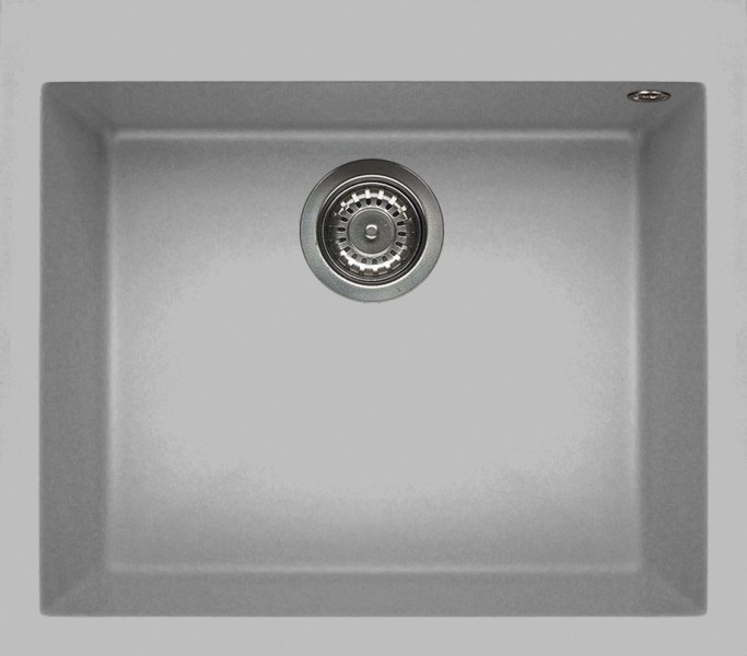 Elleci Quadra 105 Lavello da Incasso 1 Vasca 57x50 cm in Granitek Alluminio - Design Minimo e Contemporaneo