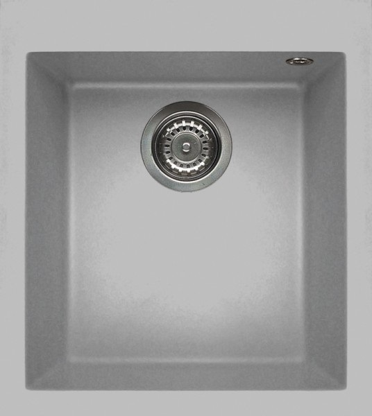 Elleci LMQ10079 Lavello da Incasso 1 Vasca 41 x 50 cm in Granitek Metal Aluminium - Collezione Quadra Standard