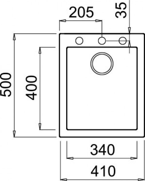 Elleci LMQ10079 Lavello da Incasso 1 Vasca 41 x 50 cm in Granitek Metal Aluminium - Collezione Quadra Standard