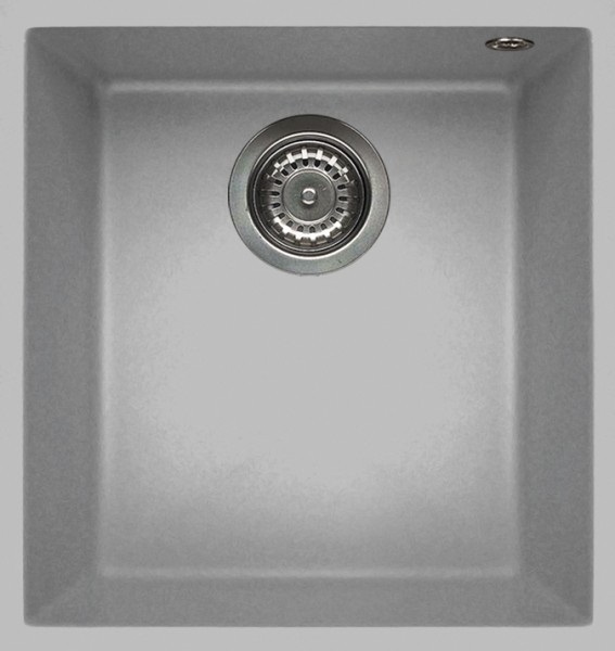 Elleci Lavello da Incasso Quadra 100 Sottotop 1 Vasca 38 x 44 cm in Granitek Metal Aluminium