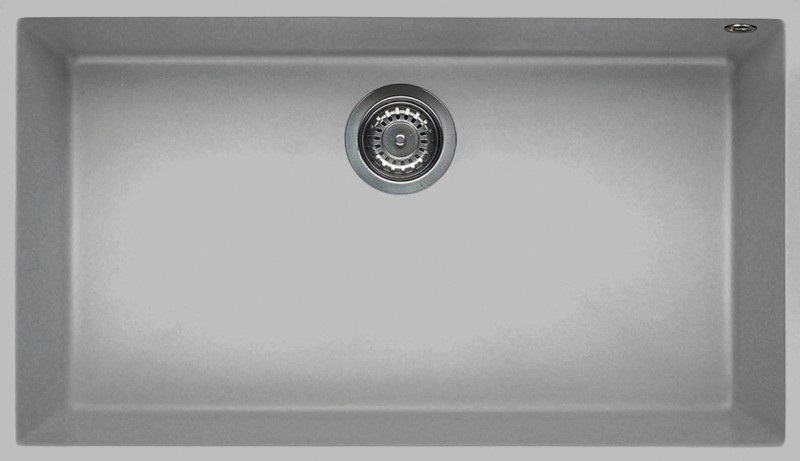 Elleci Quadra 150 Sottotop - Lavello Sottopiano Rettangolare in Metaltek, 1 Vasca, 760x440 mm