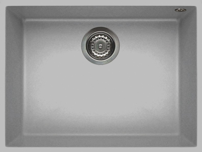 Elleci Quadra 110 Lavello Sottopiano Rettangolare 58x44 cm in Metaltek Aluminium con 1 Vasca