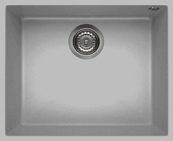 Elleci Lavello da Incasso Quadra 105 Sottotop 1 Vasca 54 x 44 cm in Granitek Metal Aluminium