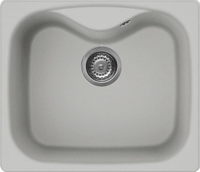 Elleci LMF20079 Lavello da Incasso 1 Vasca Fox 200 Sopratop 584 x 504 mm Finitura Granitek Metal Aluminium