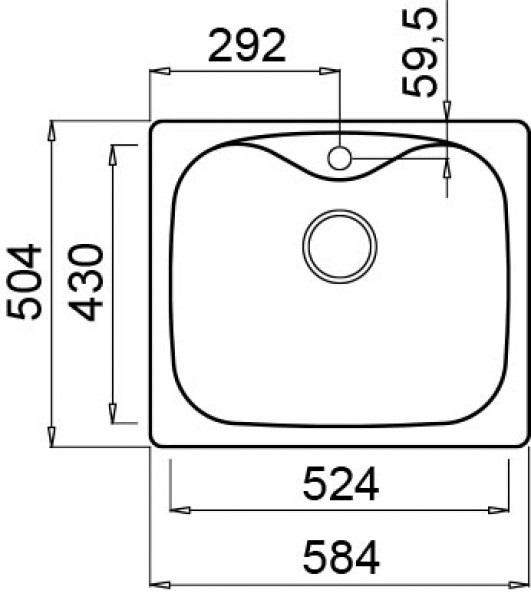 Elleci LMF20079 Lavello da Incasso 1 Vasca Fox 200 Sopratop 584 x 504 mm Finitura Granitek Metal Aluminium