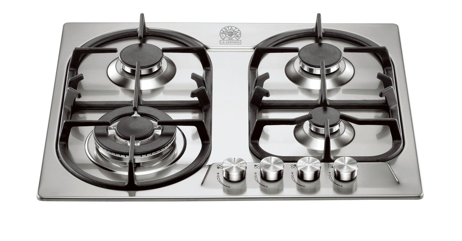 Bertazzoni La Germania P680 1 D9 X piano cottura Acciaio inox Da incasso Gas 4 Fornello(i)