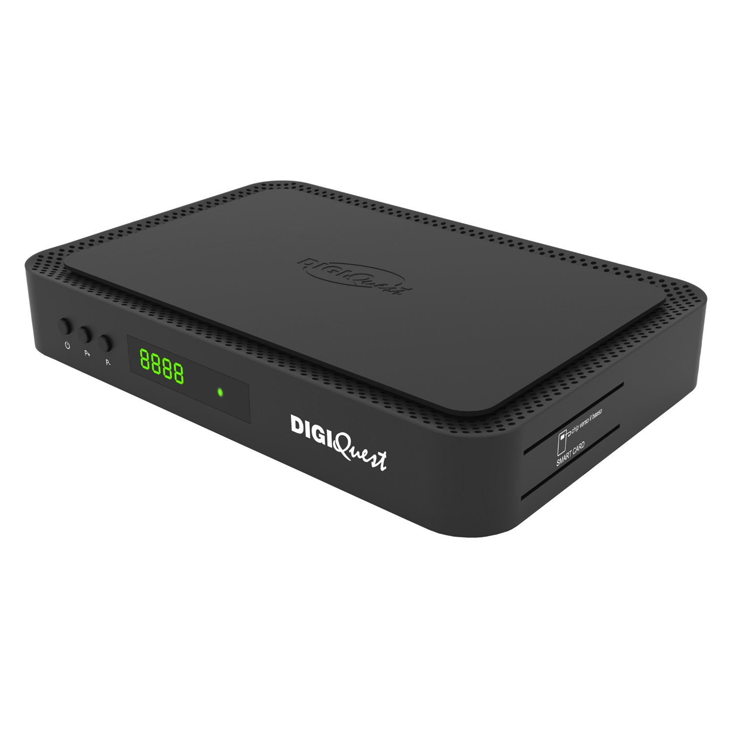 Digiquest Q80 Decoder COMBO 4K Ultra HD - Satellite e Terrestre, DVB-S2/DVB-T2, Funzione di Registrazione, Telecomando 2 in 1, Smartcard tivùsat Inclusa