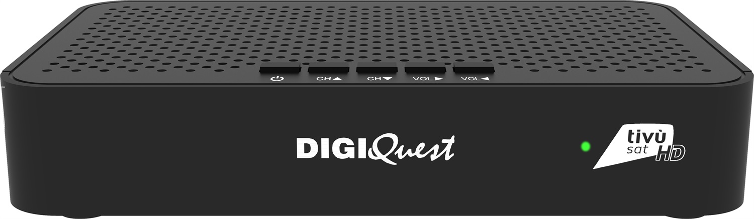 DIGIQUEST Classic Q10 Decoder tivùsat - Ricevitore Satellitare HD, Abilitato DAZN, Mediaplayer, Telecomando 2 in 1, Smartcard tivùsat Inclusa, Colore Nero