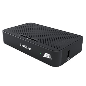 DIGIQUEST Classic Q10 Decoder tivùsat - Ricevitore Satellitare HD, Abilitato DAZN, Mediaplayer, Telecomando 2 in 1, Smartcard tivùsat Inclusa, Colore Nero
