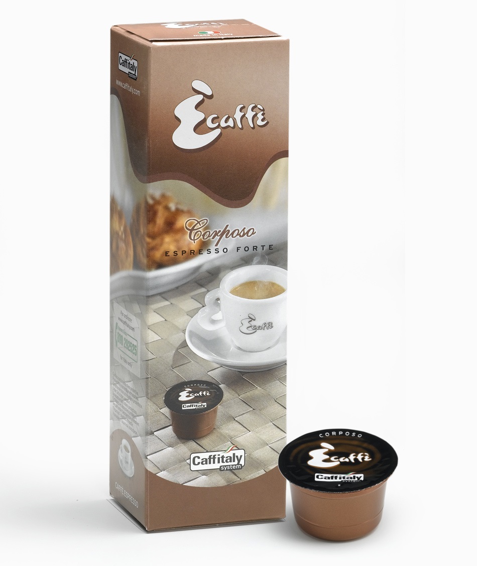 Caffitaly Capsule Caffè Corposo - 10 Capsule Espresso Forte con Robusta e Arabica